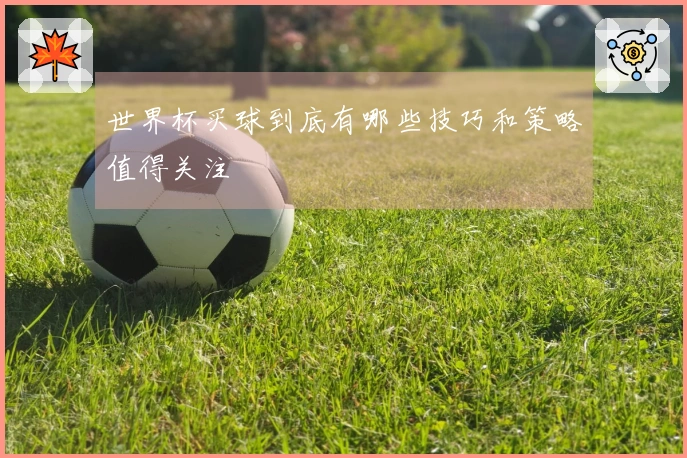世界杯买球到底有哪些技巧和策略值得关注